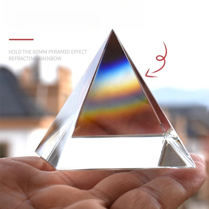 Lighting Glass Photography - 40 ミリメートル/60 ミリメートル四角錐プリズムクリスタルレインボー光学ガラスプリズマ写真撮影ライトテスト科学実験器具