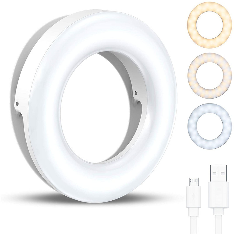 Photography Lighting Circle - ポータブル LED クリップリングライト 40 LED Selfie