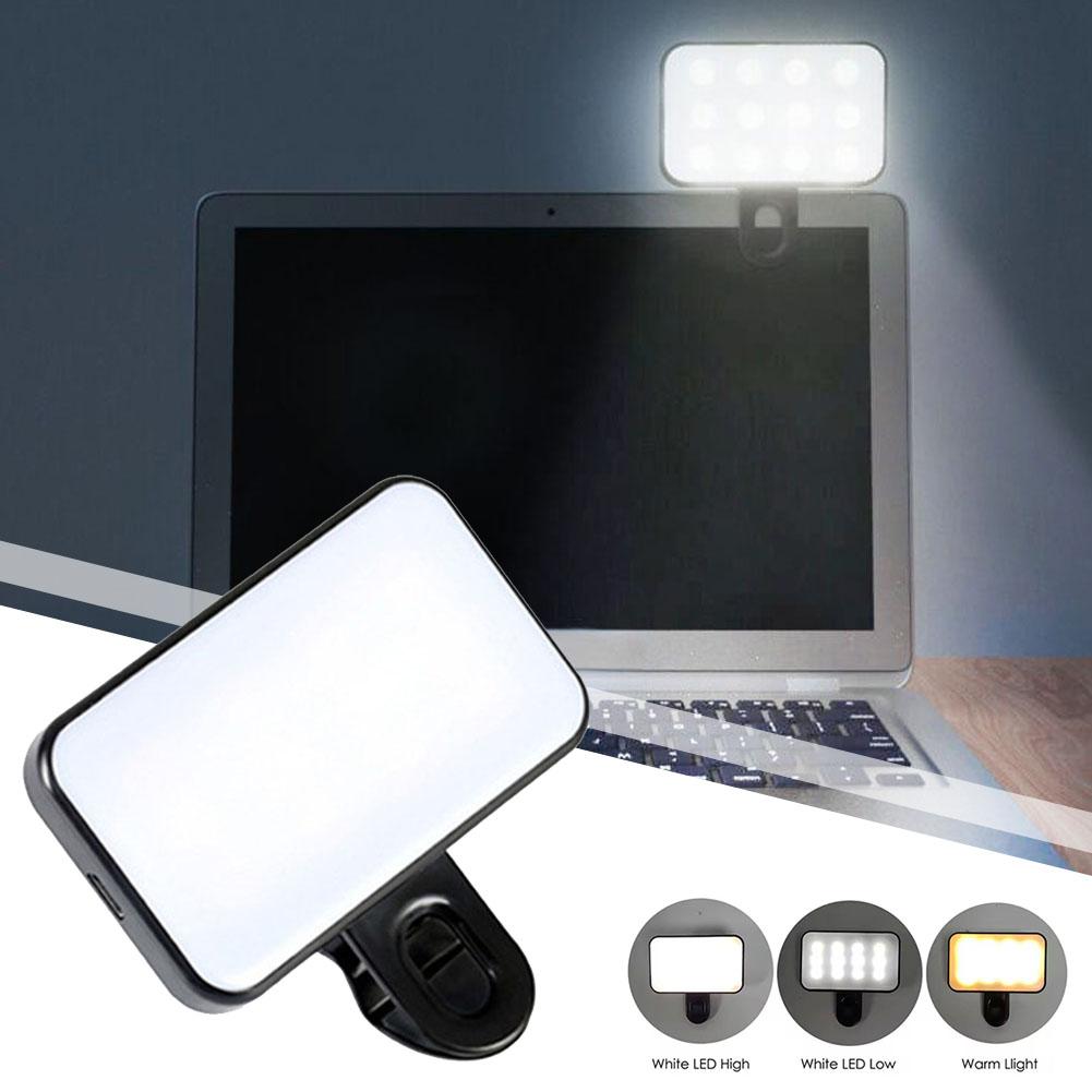 Photography Lighting Flash - iPhone、iPad、携帯電話、ノートパソコン用ポケットLEDセルフィーライト、クリップ式フラッシュ、ビデオ撮影用リングライト、写真撮影用ランプ