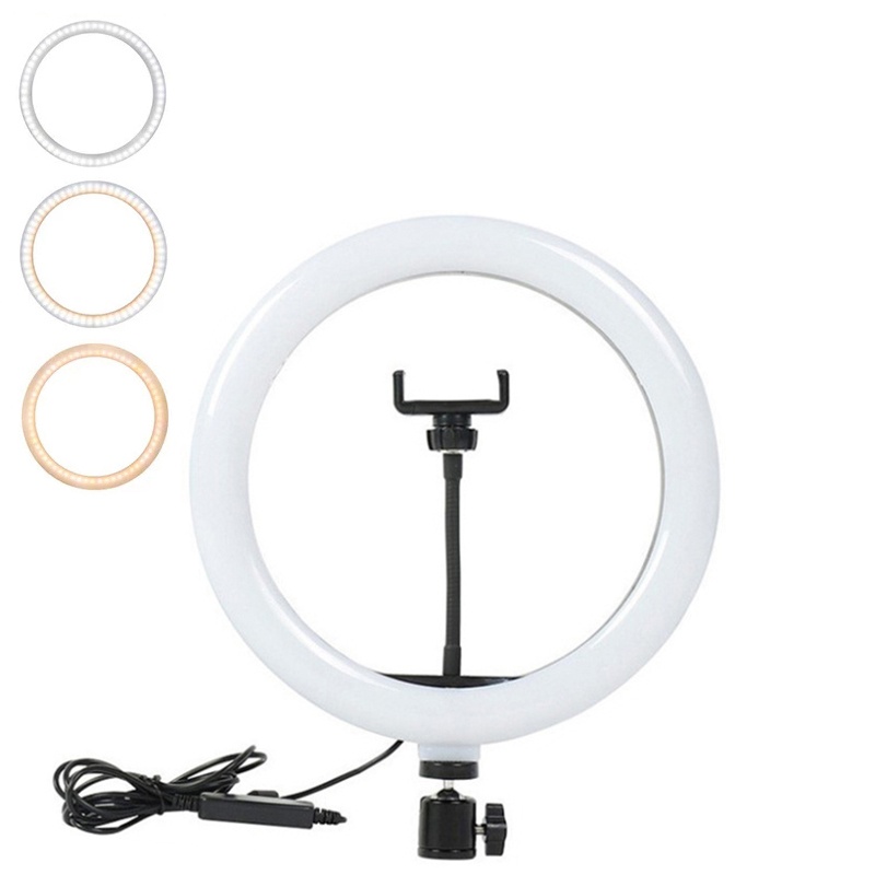 Photography Lighting Set Up - ビデオライト 16/26/33cm セルフィーリングLEDライト 調光可能 ラウンドリングフィルライト スマホ用