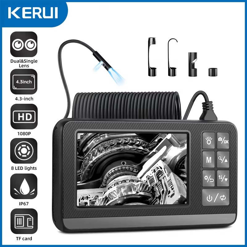 Kerui-産業用内視鏡,検査カメラ,4.3インチLCD,ラ - Photography Lighting Diagram のレビューと価格