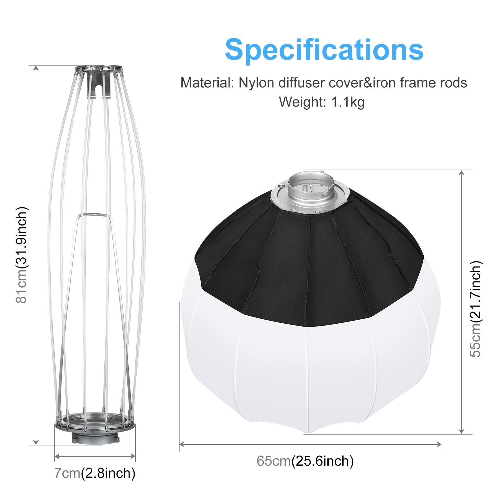 Puluz-折りたたみ式球形フラッシュライト,ソフトボックス - Photography Lighting Flash のレビューと価格