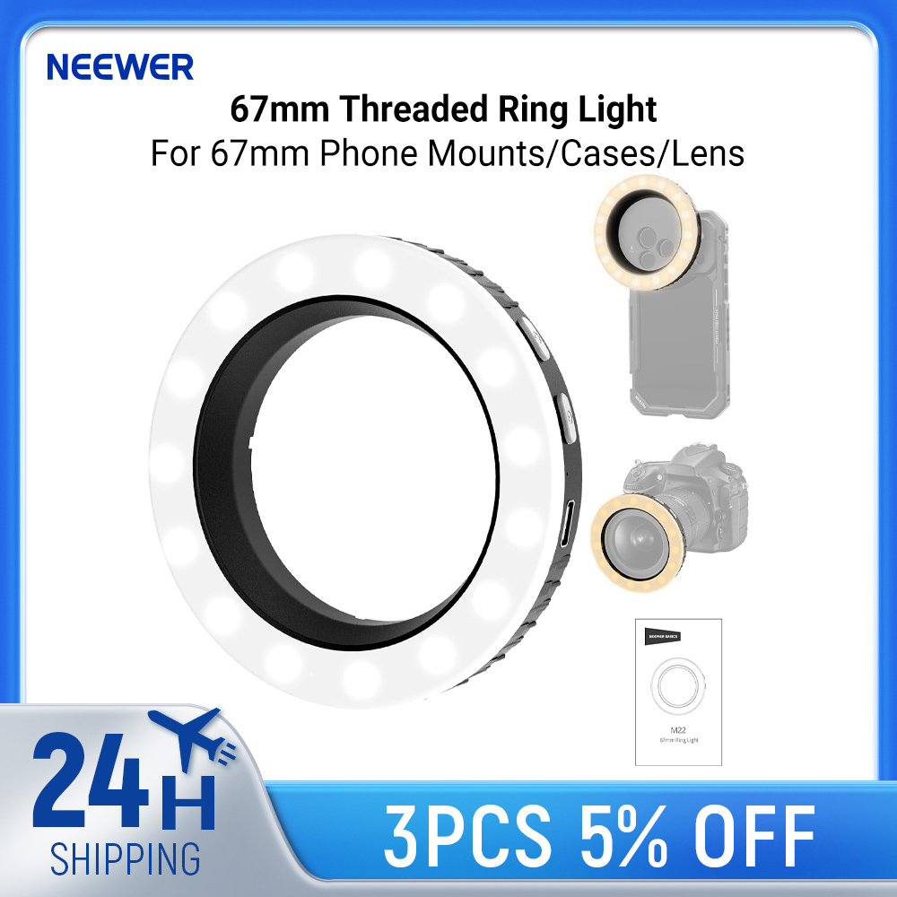 NEEWER Basics 67mmネジ式リングライト（67 - Photography Lighting Circle のレビューと価格