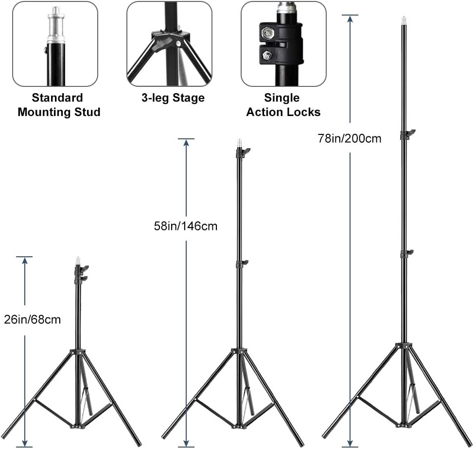 写真用ソフトボックス照明キット、2個セット 19.7インチ  - Photography Lighting Set Up のレビューと価格
