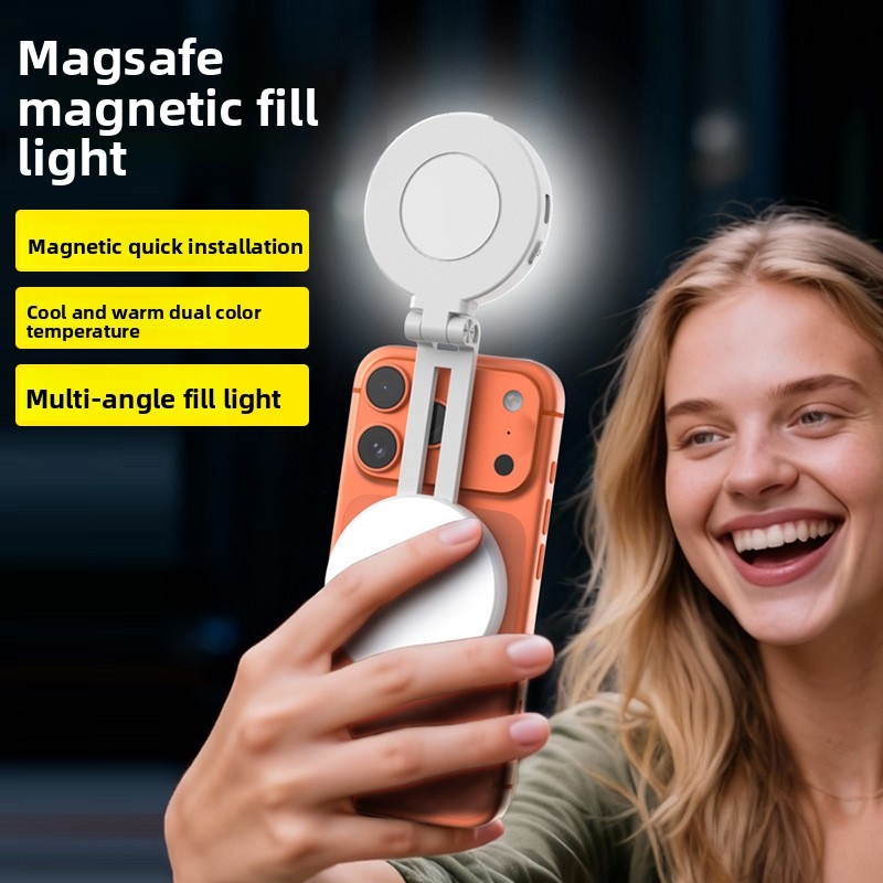 MagSafe対応スマホ用LEDリングライト、ポータブルバイ - Photography Lighting Handheld のレビューと価格