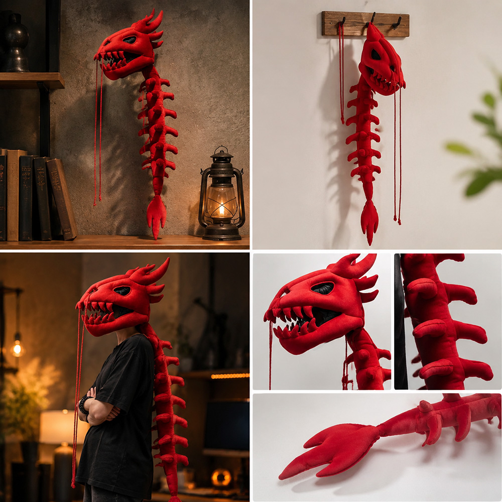 ドラゴンスカルスパインプラッシュフード ロング恐竜スケルトン - Photography Lighting Style のレビューと価格