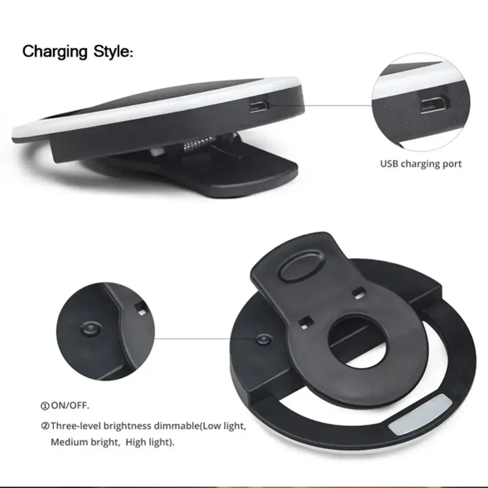 LED Selfie リングライト携帯電話クリップオンランプ - Photography Lighting Circle のレビューと価格