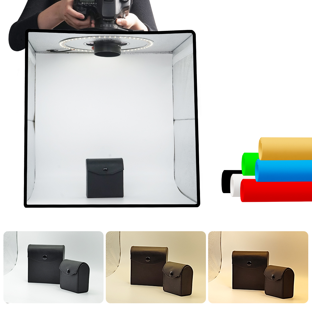ライトダウ調光可能フォトボックスLEDライトルームフォトスタ - Photography Lighting Set Up のレビューと価格